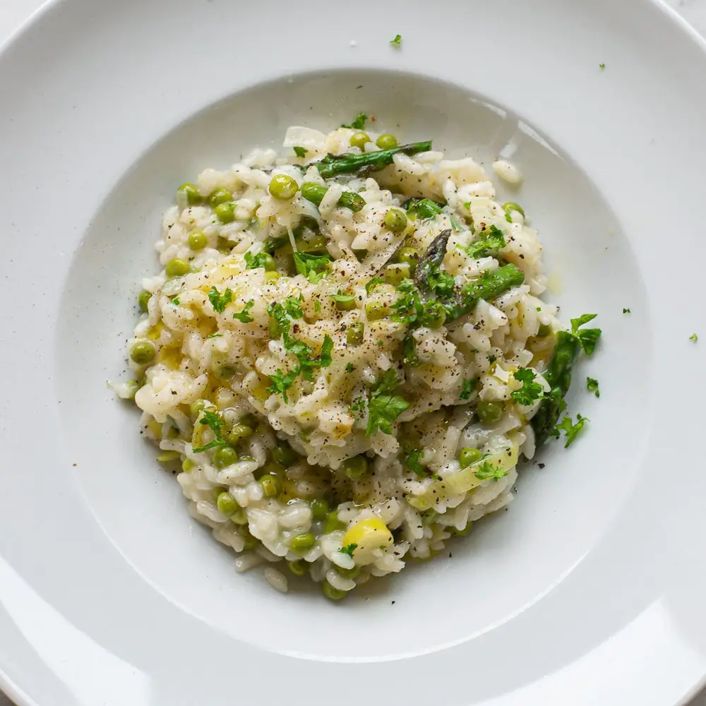 Asparagus Pea and Leek Risotto Recipe-image